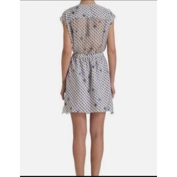 Theysken’s Theory Geometric Print DILLER Silk Dress Size P - Picture 2 of 5